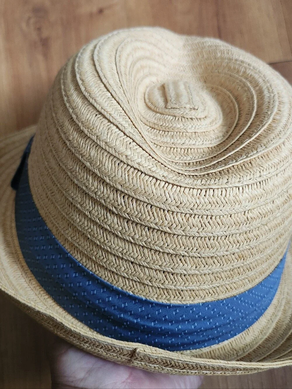 Straw Trilby Hat (Khaki, M/L) classic tan